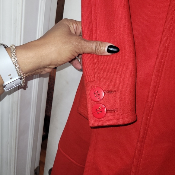 VALENTINO couture red car coat - Picture 4 of 7